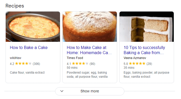 example of recipe schema markup