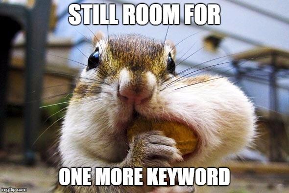 seo readability tips keyword stuffing hamster meme