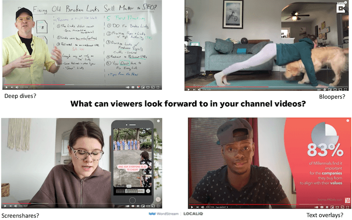 examples of highlight clips you can use for your youtube channel trailer