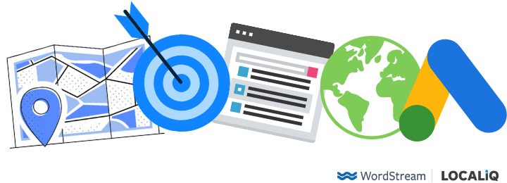 google ads logo with globe target and SERP