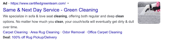 google ads image extension example