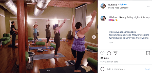 instagram post with autumn equinox fall hashtag