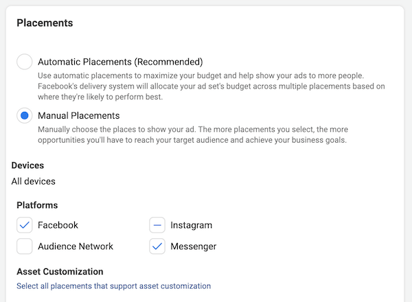 how to lower customer acquisition cost—check placement settings