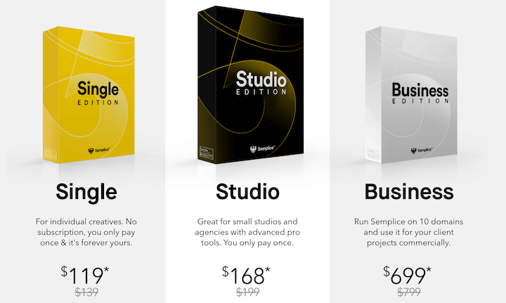 copywriting psychology - example of pricing page with cognitive fluency