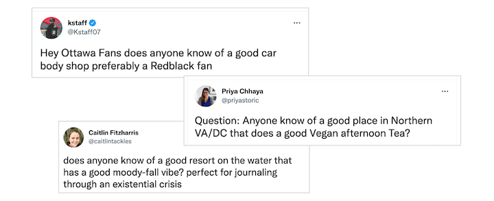 customer engagement strategies: examples of recommendation requests on social media