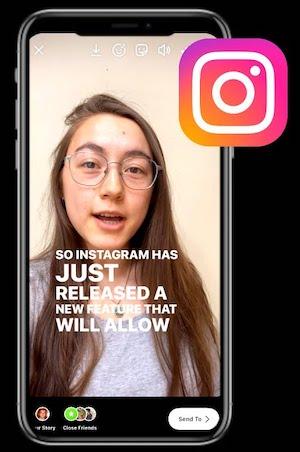 instagram features: caption stickers for stories