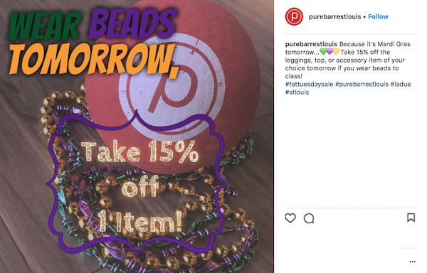 february marketing ideas mardi gras bead discount
