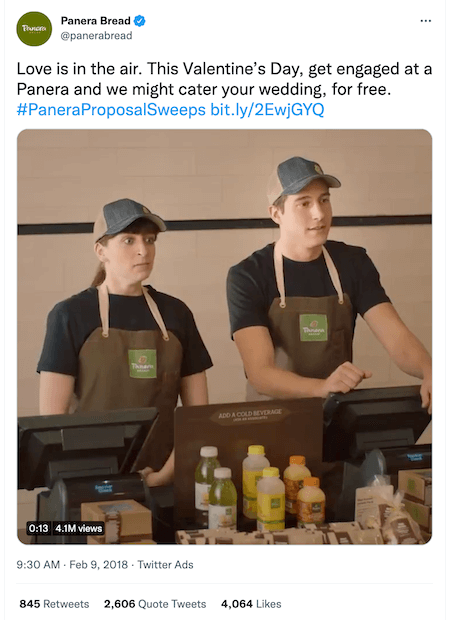 valentines day marketing ideas - panera example