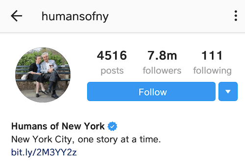 best instagram bios humans of NY