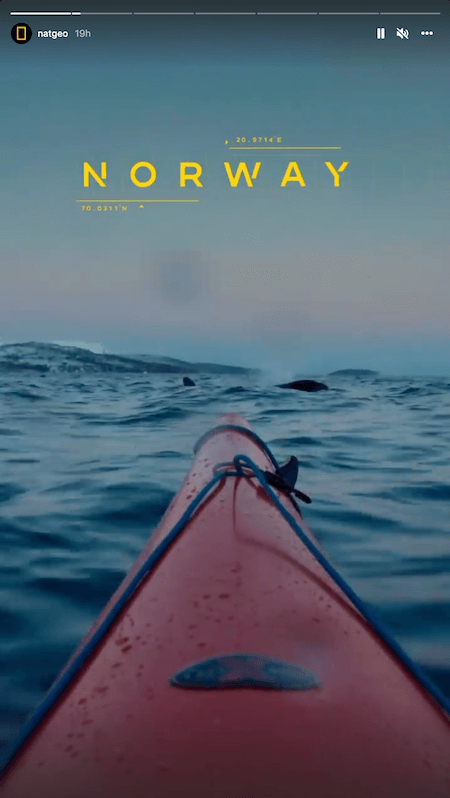 cool instagram story ideas - national geo immersive video