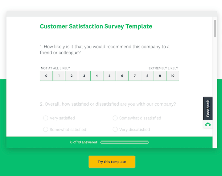 customer retention strategies - customer satisfaction survey template