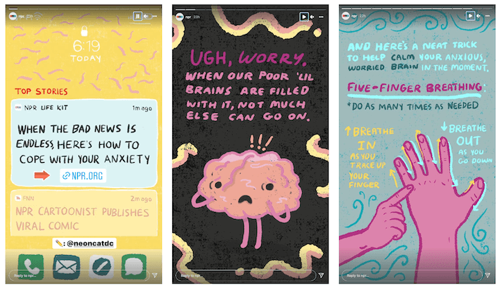 cute instagram story ideas - NPR example