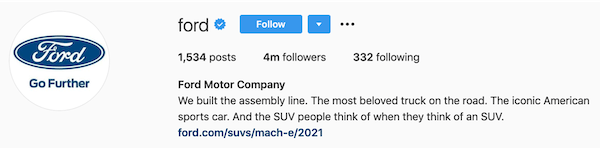 instagram bios ford