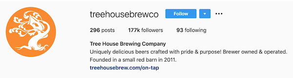 instagram bios tree house brewing co
