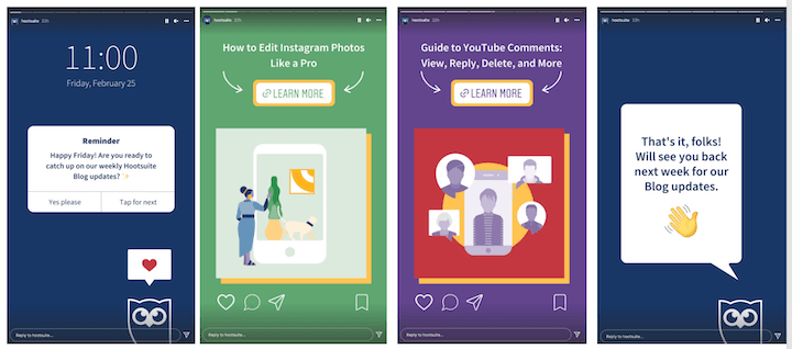 new post instagram story ideas - hootsuite roundup