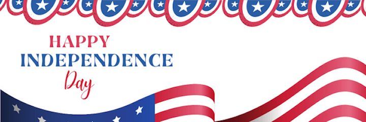 4th of july email header template - happy independence day
