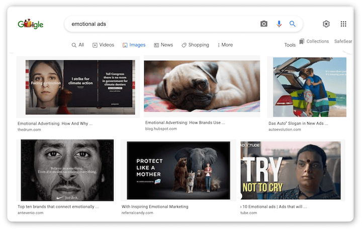 google image search results for "emotional ads"