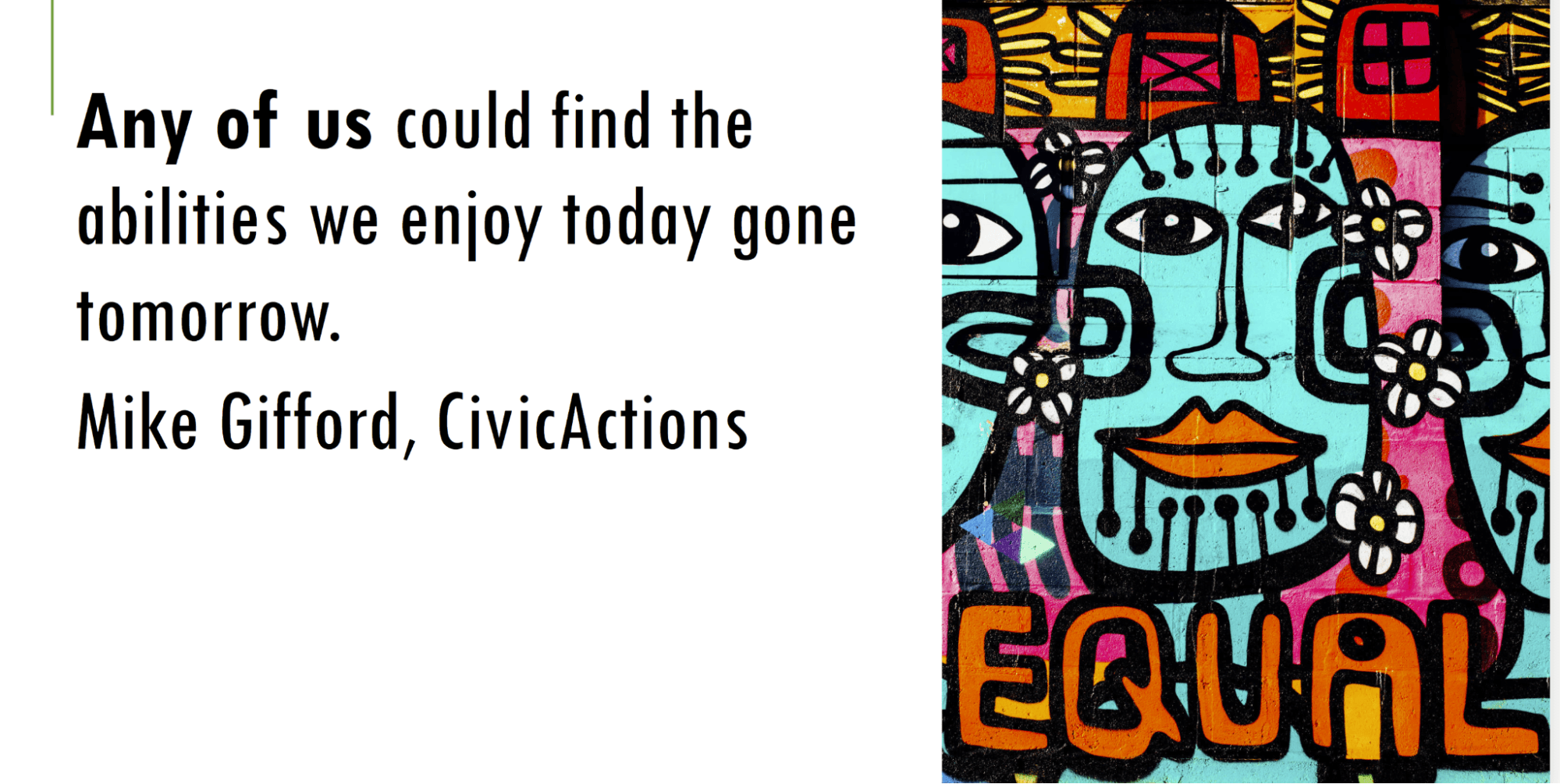 Presentation slide reading: