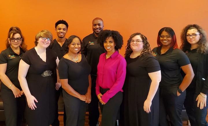 black business month - team from black owned business sparkle and shine dental 