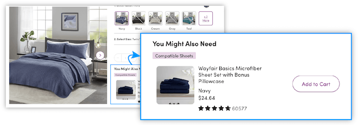 how to increase average order value - cross-sell example