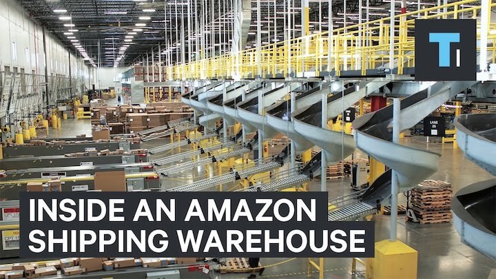 november marketing ideas - inside an amazon warehouse on cyber monday