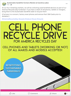 november marketing ideas - recycling drive