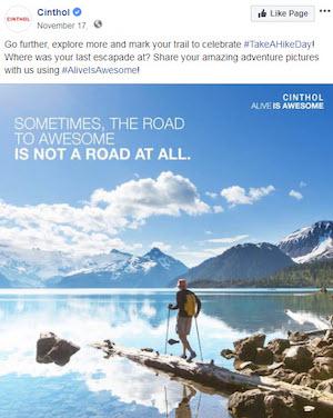 november marketing ideas - take a hike day facebook post