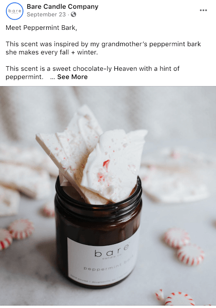 december marketing ideas: personalized facebook post