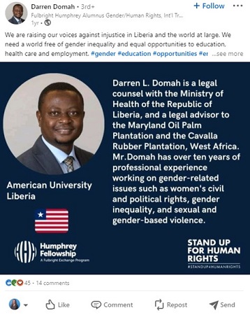 inclusive holiday marketing ideas - human rights day example linkedin post
