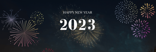 happy new year wishes and greetings - email banner with fireworks
