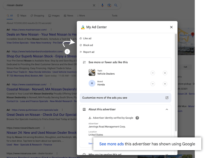 my ad center google ads